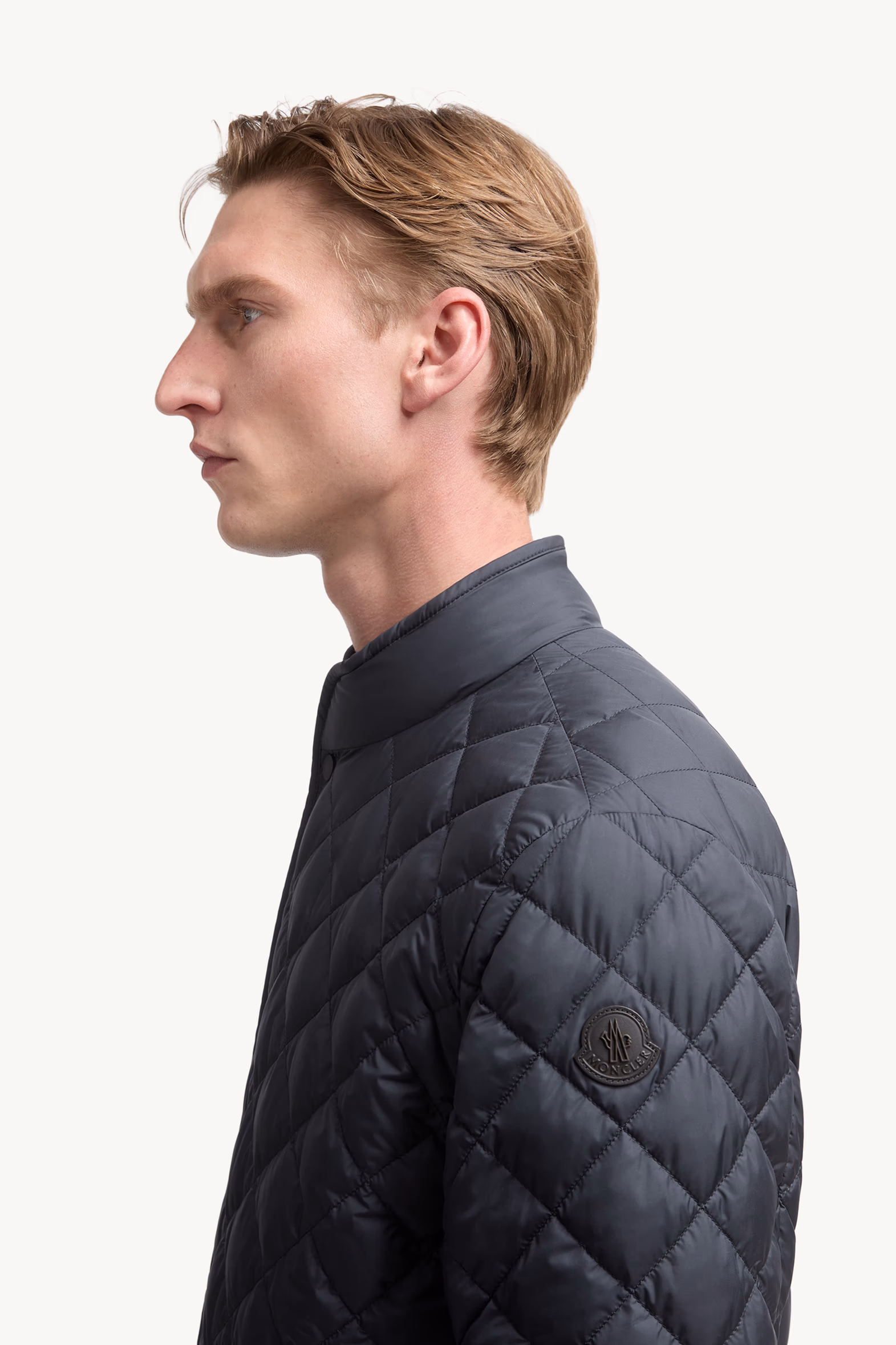 Plumífero corto acolchado con motivo de rombos Oise Hombre Azul Moncler 4